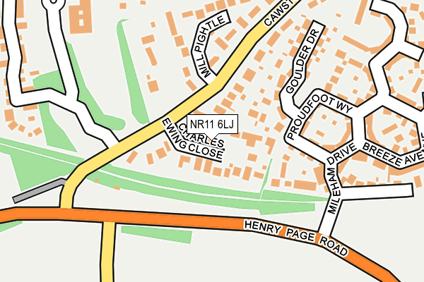 NR11 6LJ map - OS OpenMap – Local (Ordnance Survey)