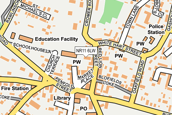 NR11 6LW map - OS OpenMap – Local (Ordnance Survey)