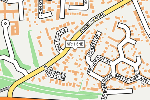 NR11 6NB map - OS OpenMap – Local (Ordnance Survey)