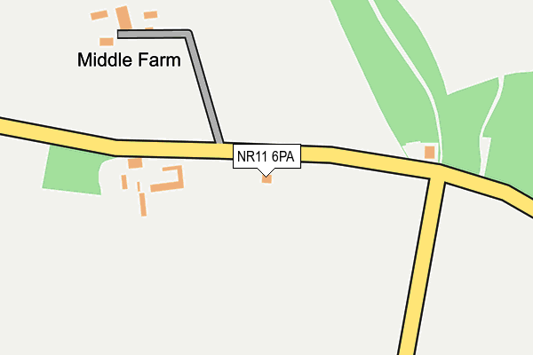 NR11 6PA map - OS OpenMap – Local (Ordnance Survey)
