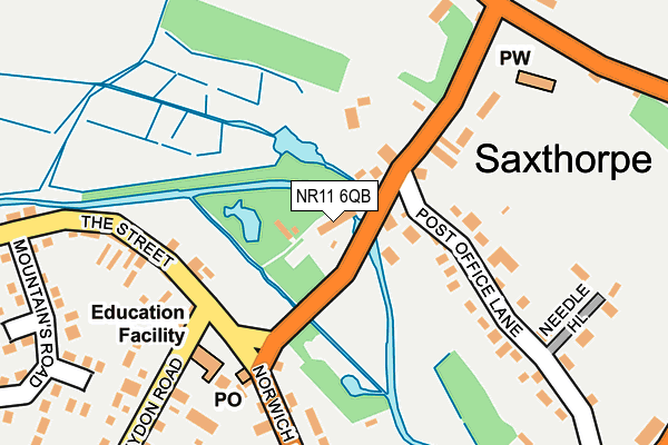 NR11 6QB map - OS OpenMap – Local (Ordnance Survey)