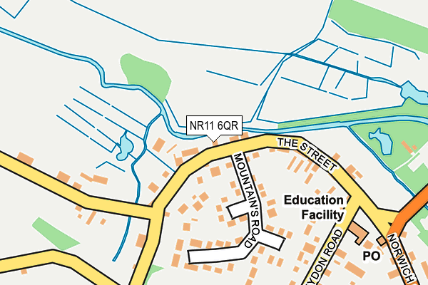 NR11 6QR map - OS OpenMap – Local (Ordnance Survey)