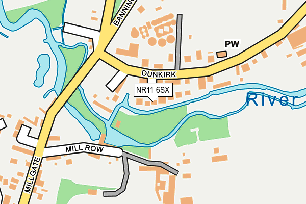 NR11 6SX map - OS OpenMap – Local (Ordnance Survey)