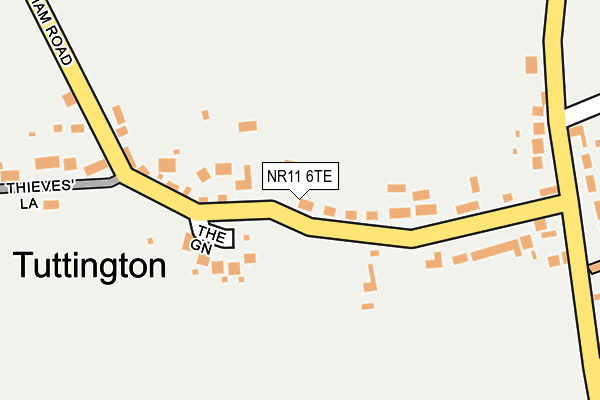 NR11 6TE map - OS OpenMap – Local (Ordnance Survey)