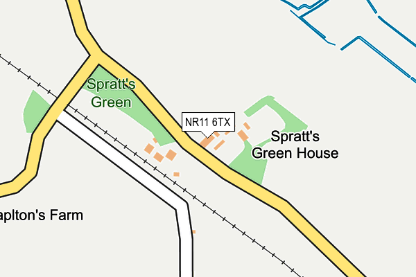 NR11 6TX map - OS OpenMap – Local (Ordnance Survey)