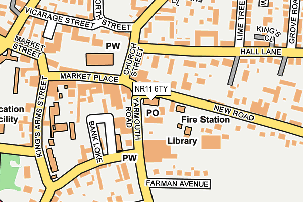 NR11 6TY map - OS OpenMap – Local (Ordnance Survey)