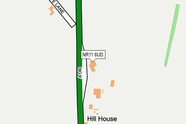 NR11 6UD map - OS OpenMap – Local (Ordnance Survey)