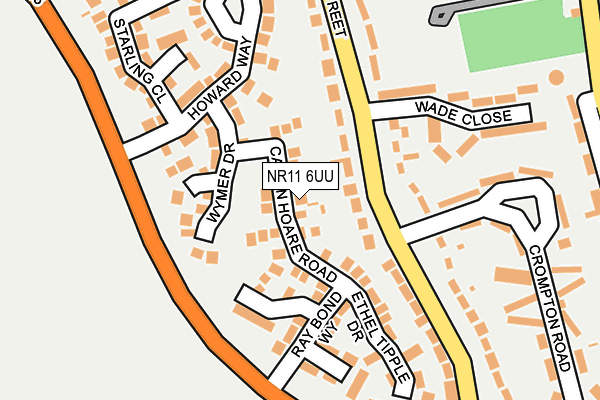 NR11 6UU map - OS OpenMap – Local (Ordnance Survey)