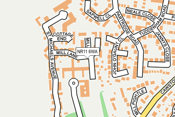 NR11 6WA map - OS OpenMap – Local (Ordnance Survey)