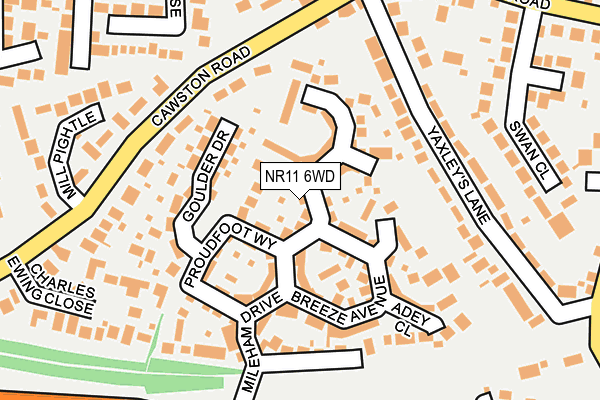 NR11 6WD map - OS OpenMap – Local (Ordnance Survey)