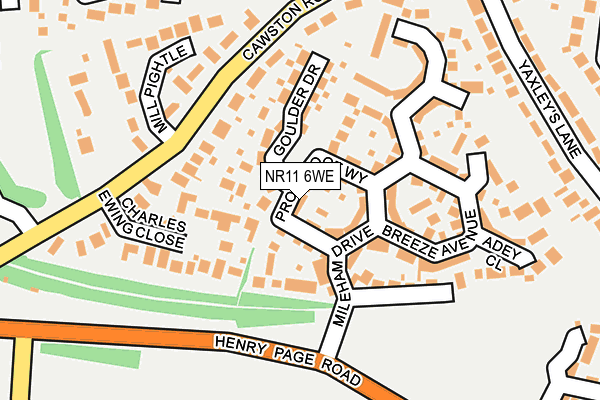 NR11 6WE map - OS OpenMap – Local (Ordnance Survey)