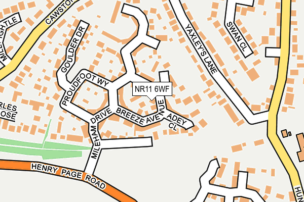NR11 6WF map - OS OpenMap – Local (Ordnance Survey)