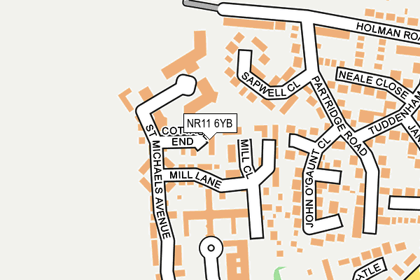 NR11 6YB map - OS OpenMap – Local (Ordnance Survey)