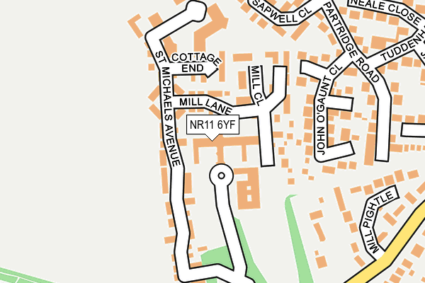 NR11 6YF map - OS OpenMap – Local (Ordnance Survey)