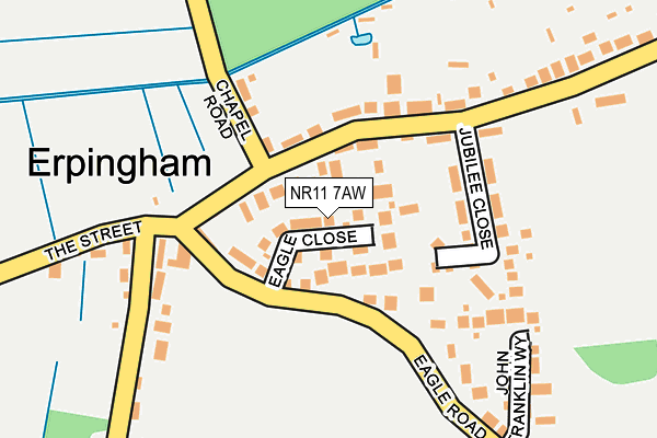 NR11 7AW map - OS OpenMap – Local (Ordnance Survey)