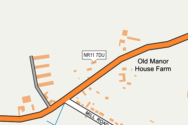 NR11 7DU map - OS OpenMap – Local (Ordnance Survey)