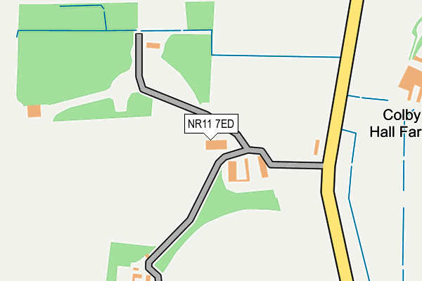 NR11 7ED map - OS OpenMap – Local (Ordnance Survey)