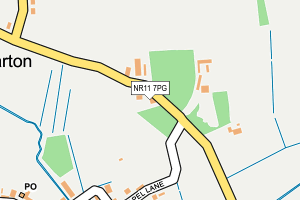 NR11 7PG map - OS OpenMap – Local (Ordnance Survey)