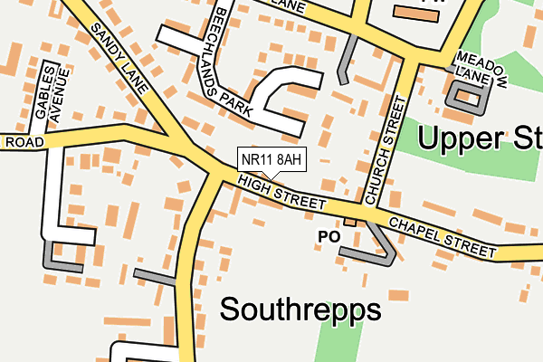 NR11 8AH map - OS OpenMap – Local (Ordnance Survey)