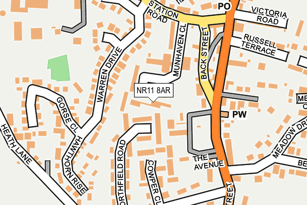 NR11 8AR map - OS OpenMap – Local (Ordnance Survey)