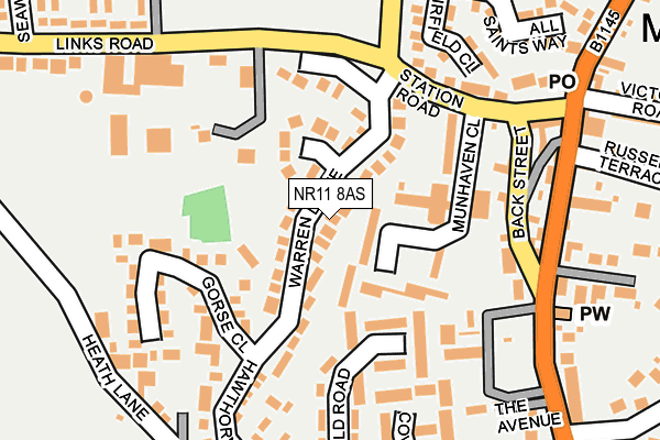 NR11 8AS map - OS OpenMap – Local (Ordnance Survey)