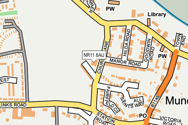 NR11 8AU map - OS OpenMap – Local (Ordnance Survey)