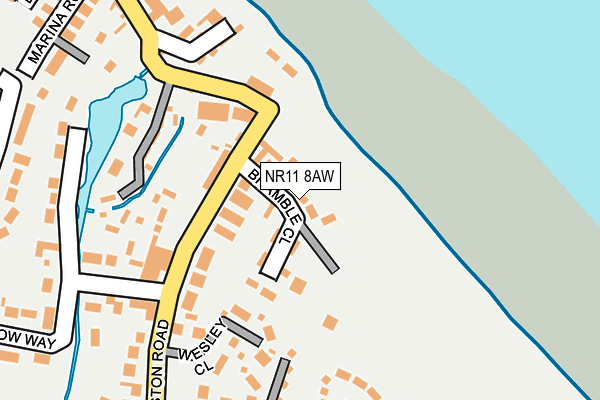 NR11 8AW map - OS OpenMap – Local (Ordnance Survey)