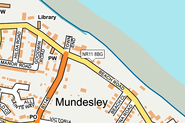 Map of NO.17 MUNDESLEY LTD at local scale