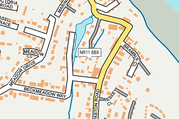 NR11 8BX map - OS OpenMap – Local (Ordnance Survey)