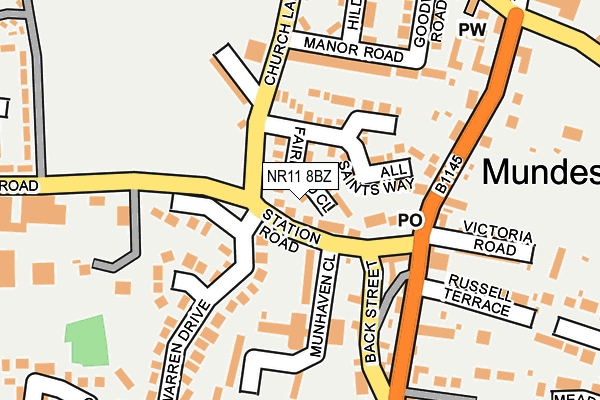 NR11 8BZ map - OS OpenMap – Local (Ordnance Survey)