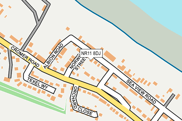 NR11 8DJ map - OS OpenMap – Local (Ordnance Survey)