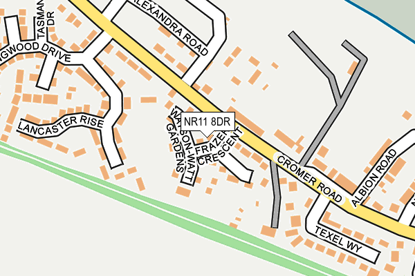 NR11 8DR map - OS OpenMap – Local (Ordnance Survey)