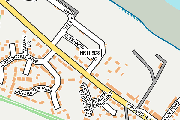 NR11 8DS map - OS OpenMap – Local (Ordnance Survey)