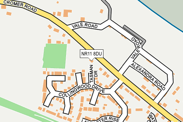 NR11 8DU map - OS OpenMap – Local (Ordnance Survey)