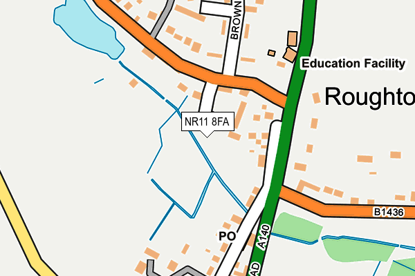 NR11 8FA map - OS OpenMap – Local (Ordnance Survey)
