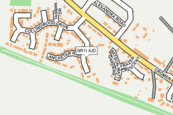 NR11 8JD map - OS OpenMap – Local (Ordnance Survey)