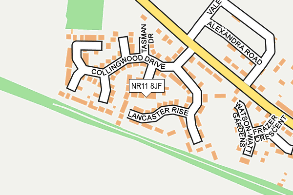 NR11 8JF map - OS OpenMap – Local (Ordnance Survey)