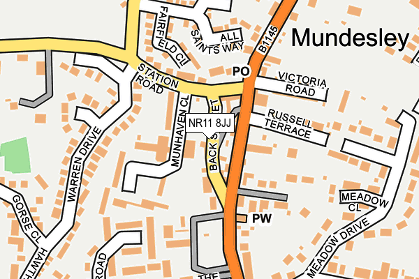 NR11 8JJ map - OS OpenMap – Local (Ordnance Survey)