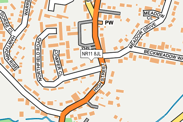 NR11 8JL map - OS OpenMap – Local (Ordnance Survey)