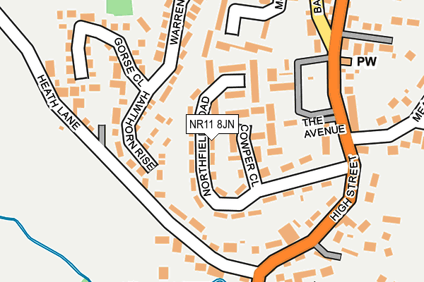 NR11 8JN map - OS OpenMap – Local (Ordnance Survey)