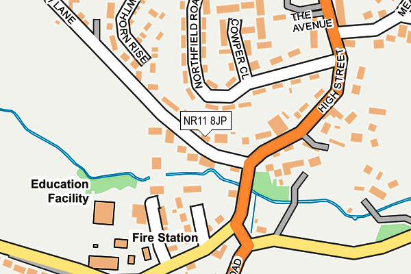 NR11 8JP map - OS OpenMap – Local (Ordnance Survey)