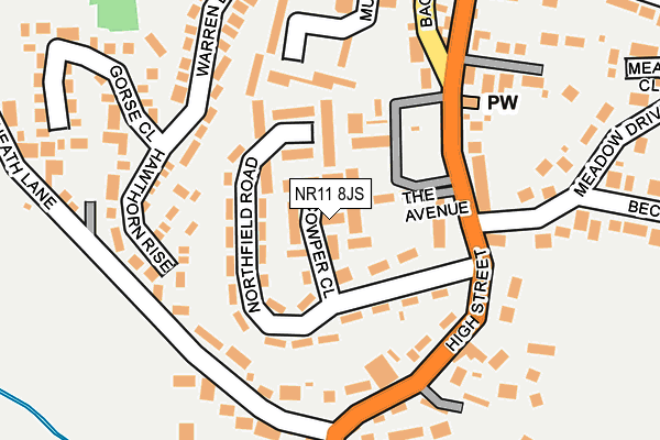 NR11 8JS map - OS OpenMap – Local (Ordnance Survey)