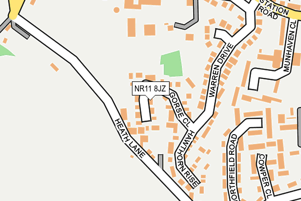 NR11 8JZ map - OS OpenMap – Local (Ordnance Survey)