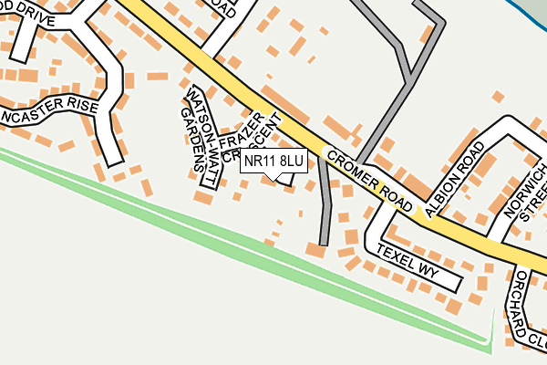 NR11 8LU map - OS OpenMap – Local (Ordnance Survey)