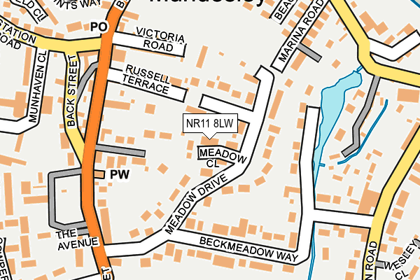 NR11 8LW map - OS OpenMap – Local (Ordnance Survey)