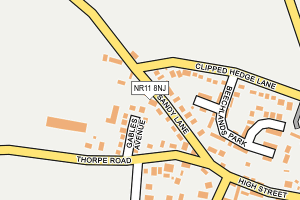 NR11 8NJ map - OS OpenMap – Local (Ordnance Survey)
