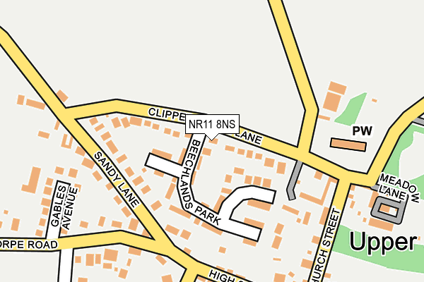 NR11 8NS map - OS OpenMap – Local (Ordnance Survey)