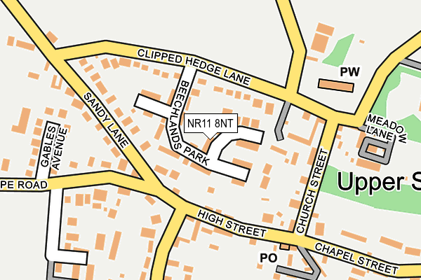 NR11 8NT map - OS OpenMap – Local (Ordnance Survey)