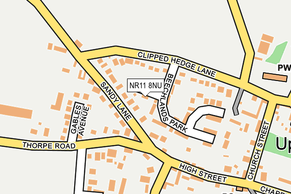 NR11 8NU map - OS OpenMap – Local (Ordnance Survey)