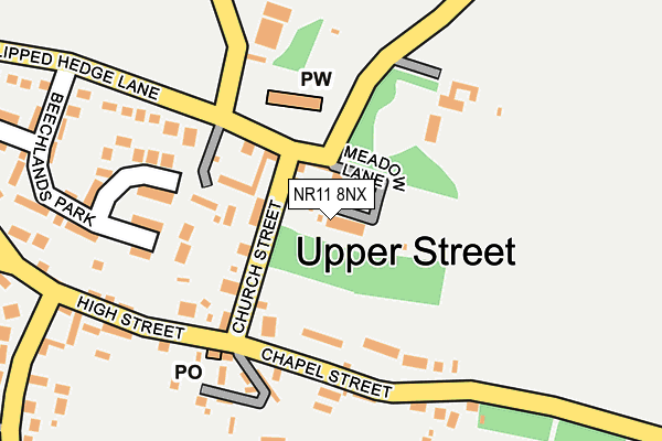 NR11 8NX map - OS OpenMap – Local (Ordnance Survey)